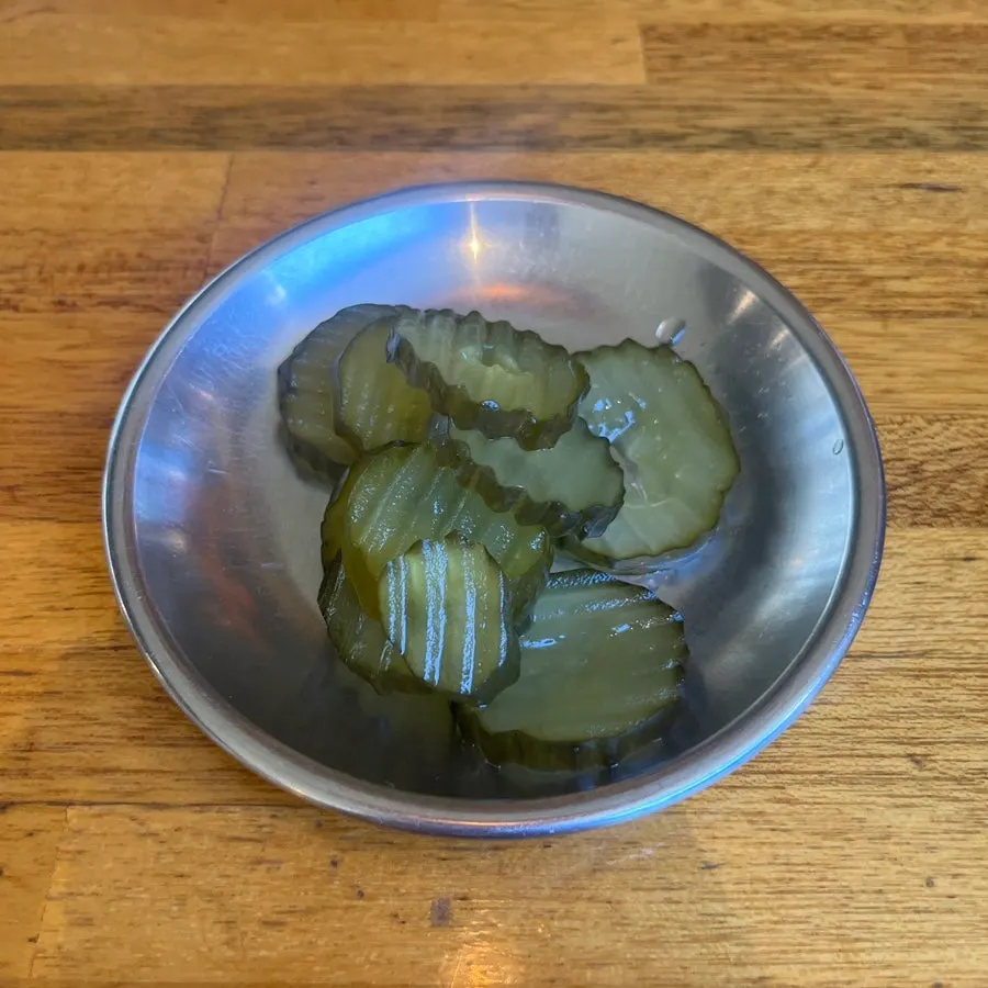 Sweet and tangy pickle served as a default side