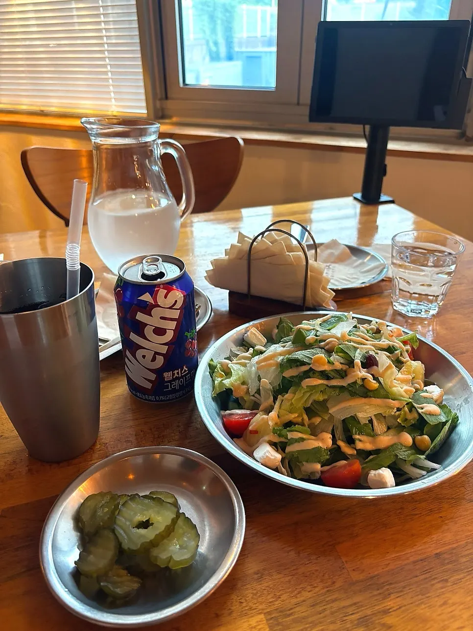 Salad and pickles from the review event