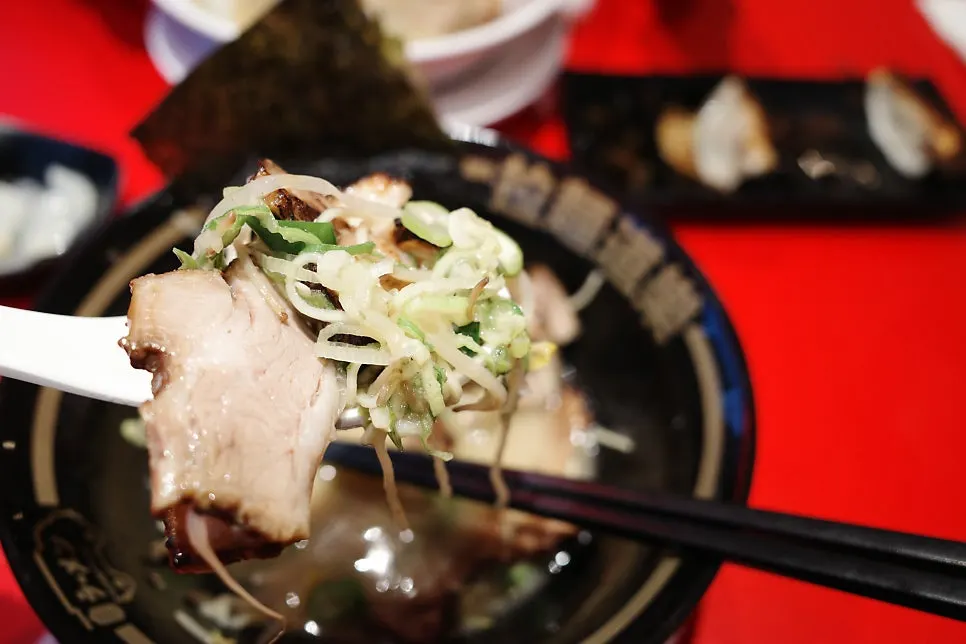 Generous chashu piled on the special ramen