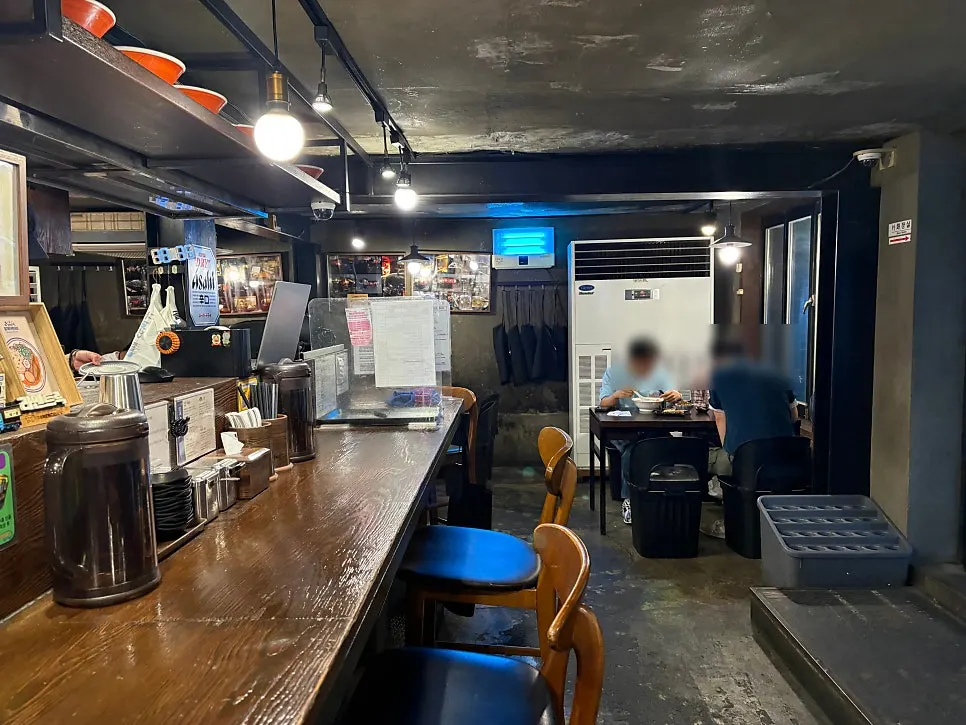 Interior seating at Ramen Truck Sangsu Main Branch
