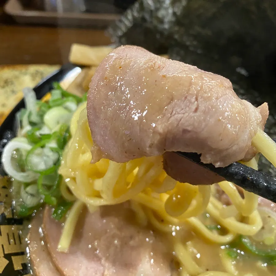 Mega Ieke Ramen with egg topping