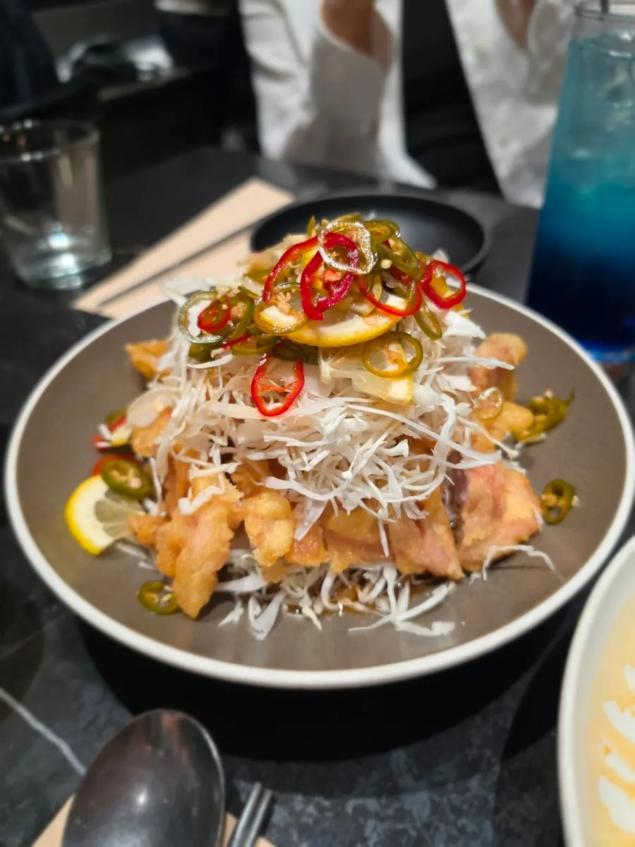 塩気のある味付けの空心菜炒め
