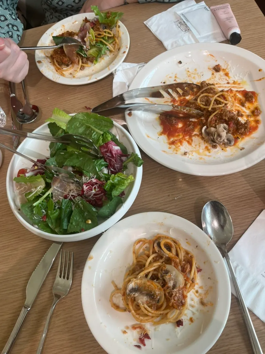 A plate of pasta at Raon Sik Tak Pangyo Branch