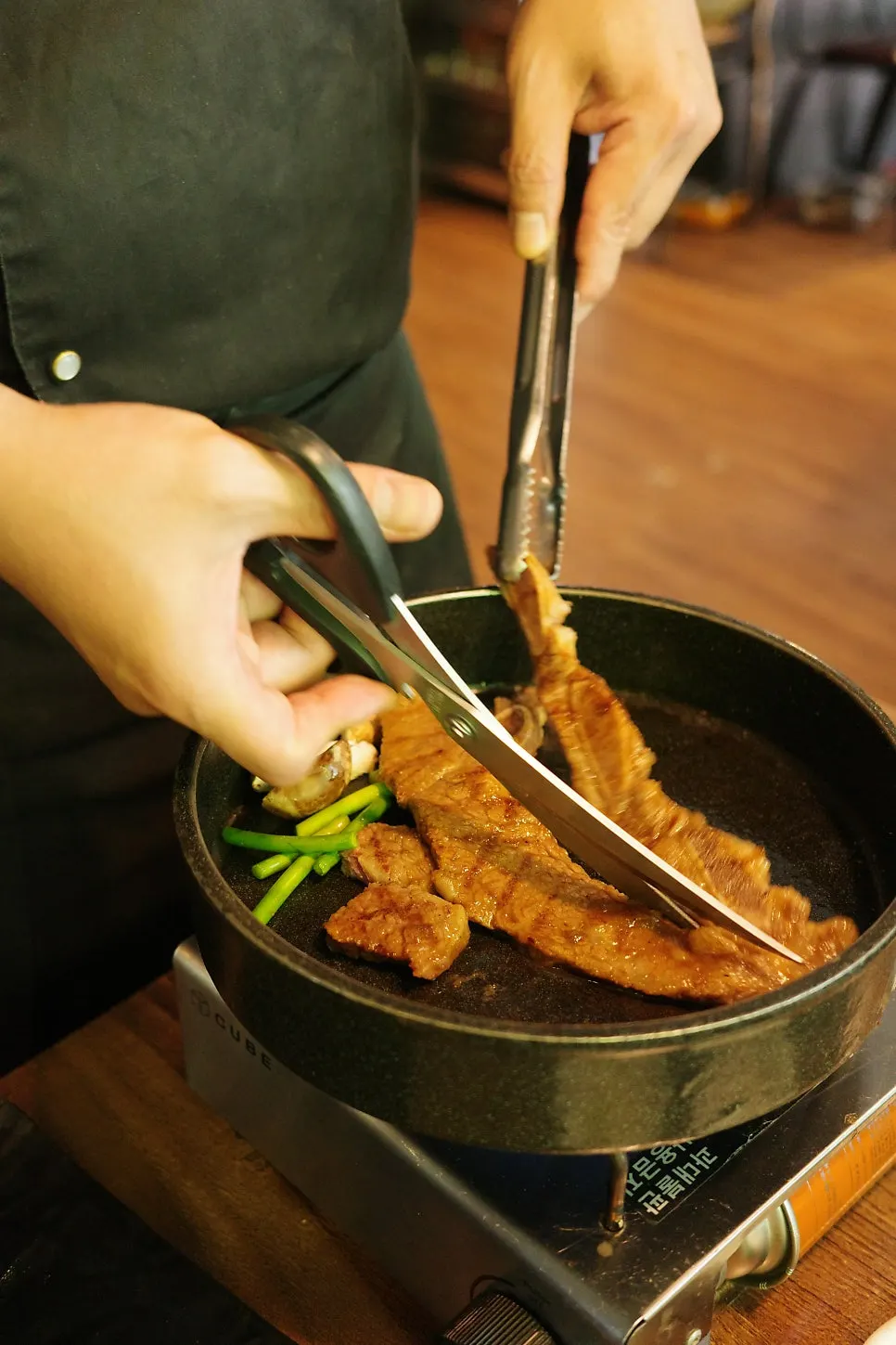 Close-up of 3-day aged marinated ribs