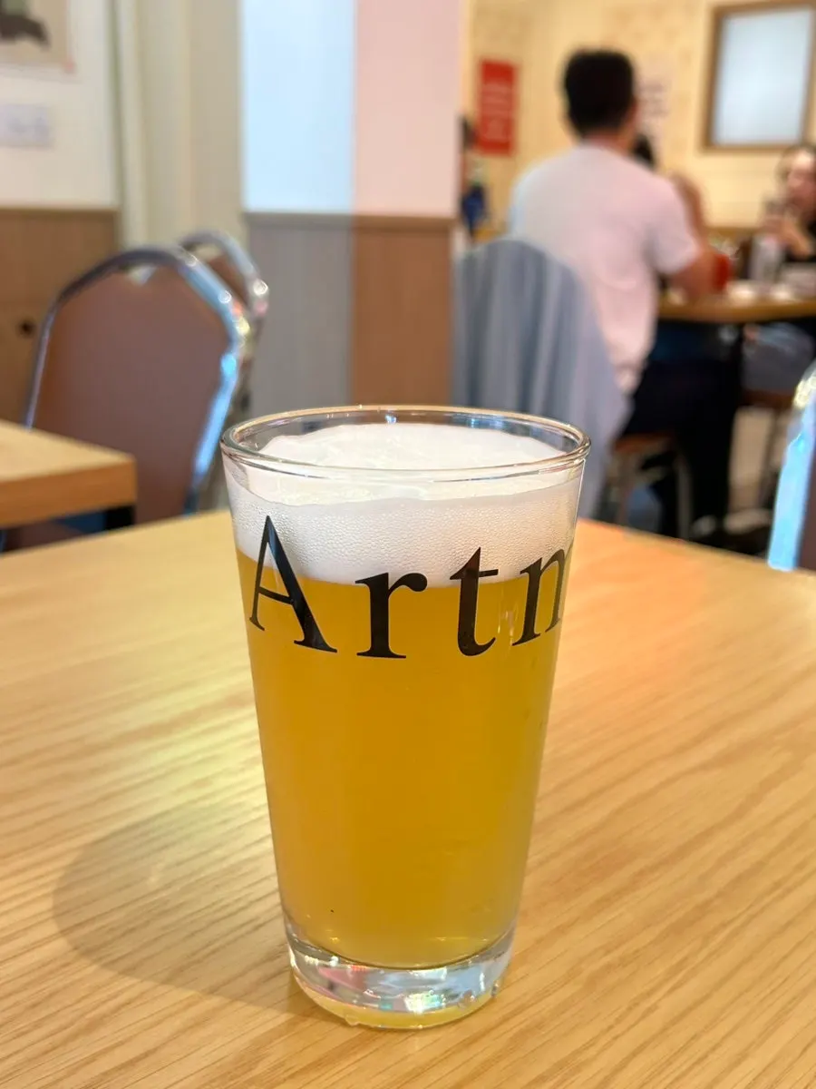 벨지안 위트에일 생맥주와 청포도에이드 한 상