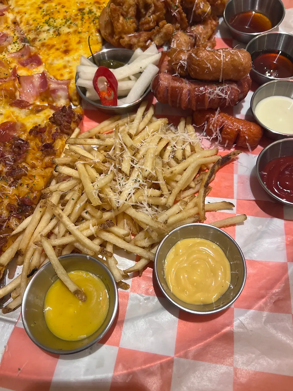 A plate of truffle fries