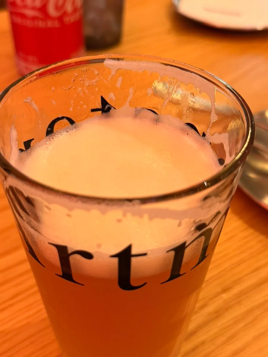 A glass of India Pale Ale draft beer