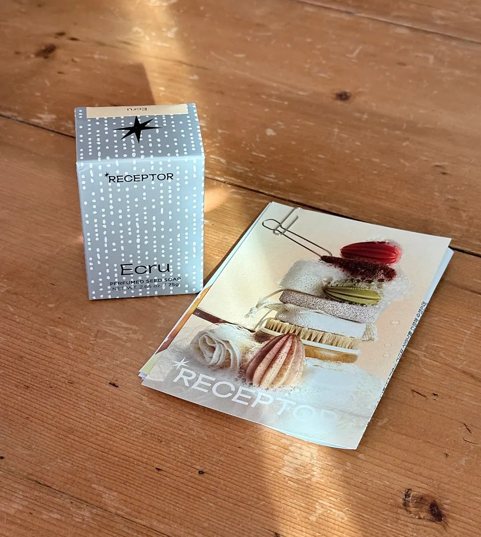 Receptor Perfumed Seed Soap Ecru bar