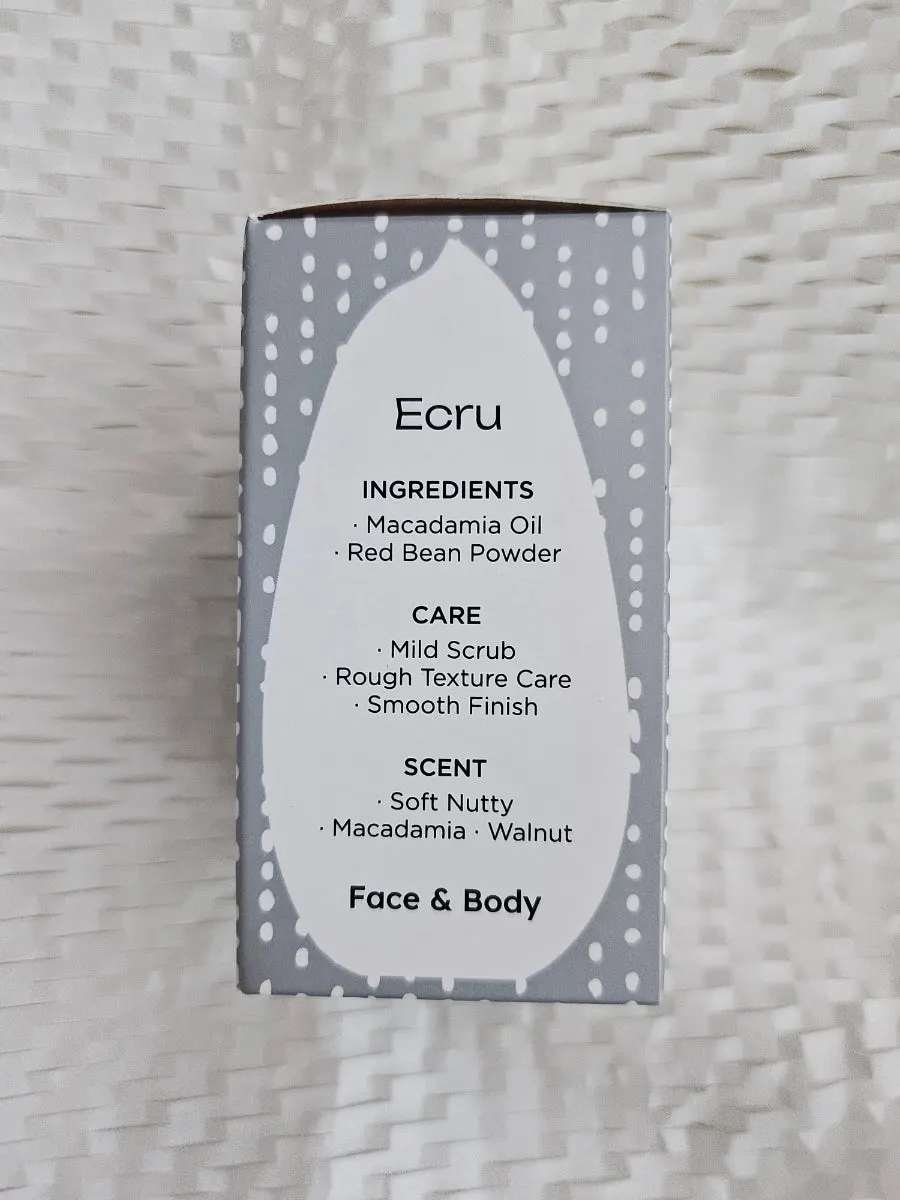 Detail shot of the Perfumed Seed Soap Ecru packaging