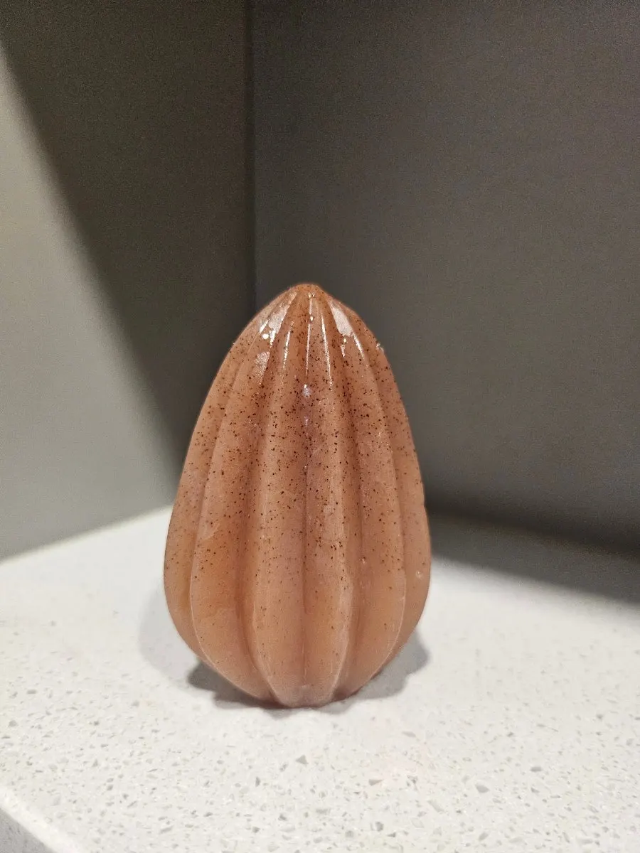 Seed Soap Ecru after being massaged onto skin