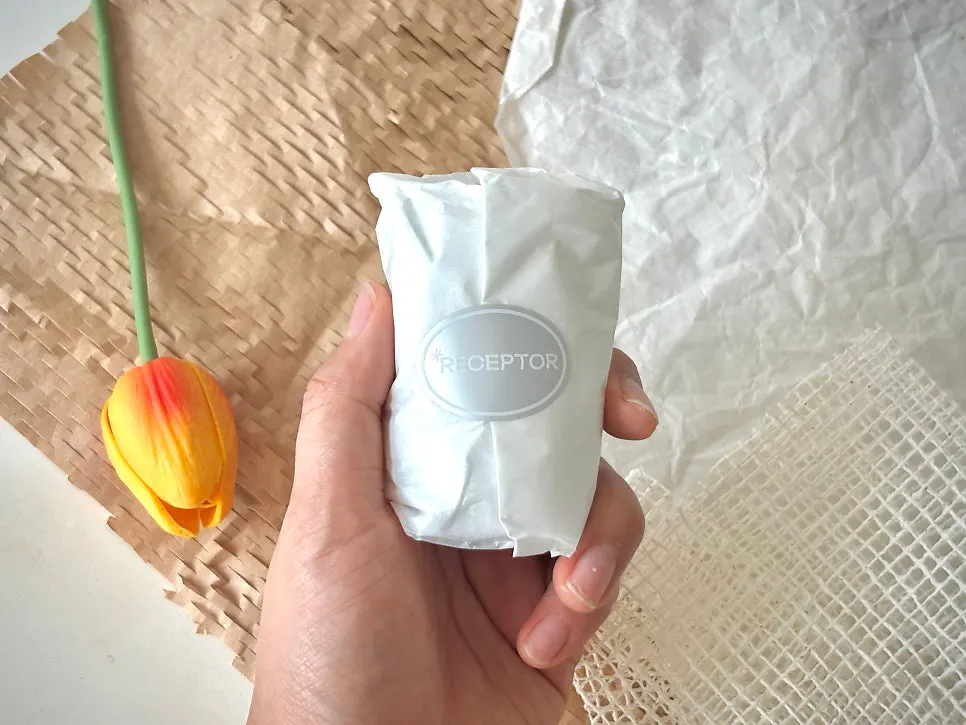 Closing shot of Receptor Perfumed Seed Soap