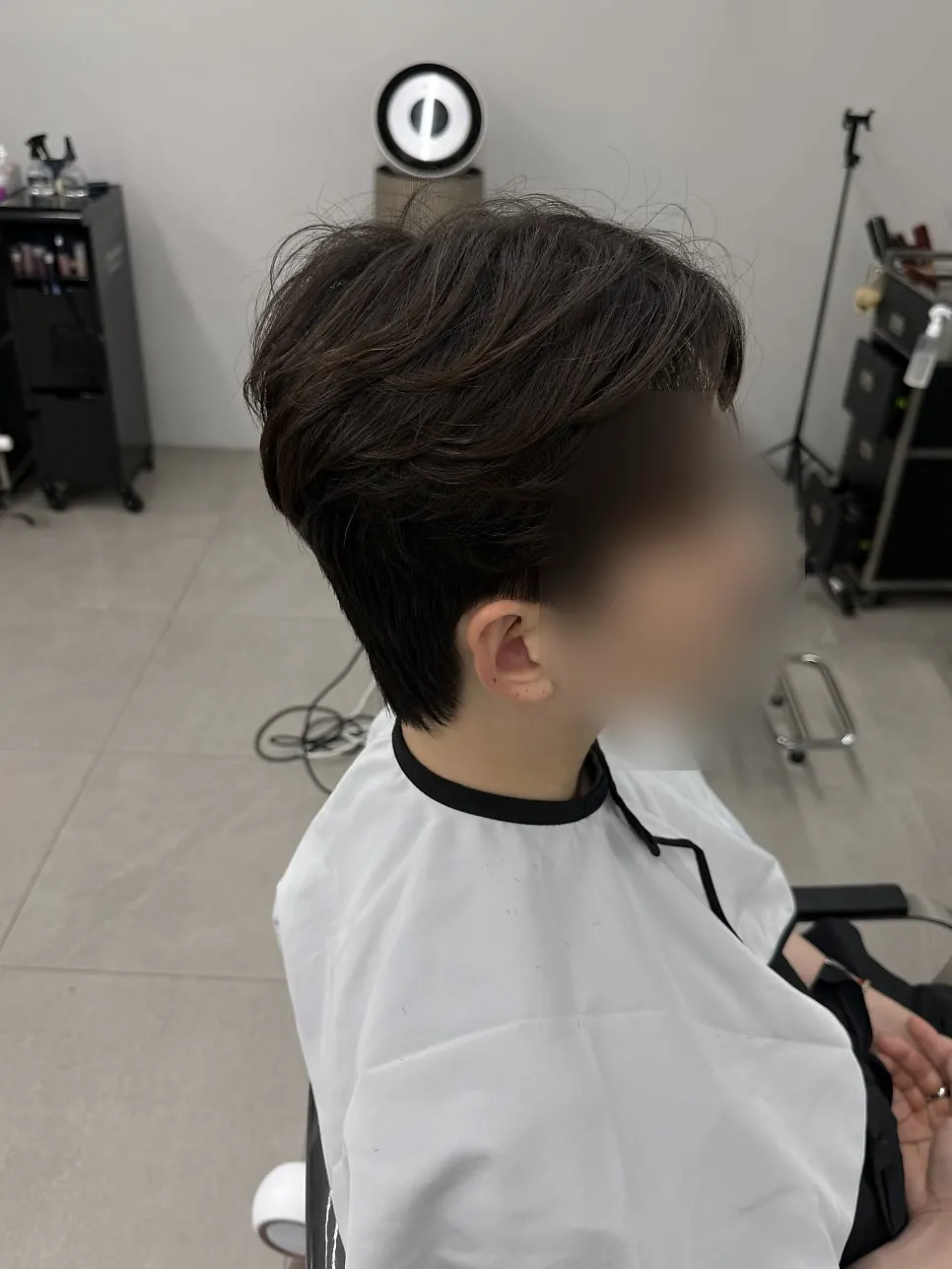 Rounded, filled-out back of the head