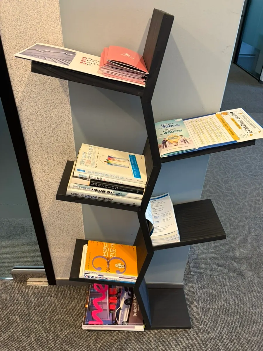 Books placed in the shared space