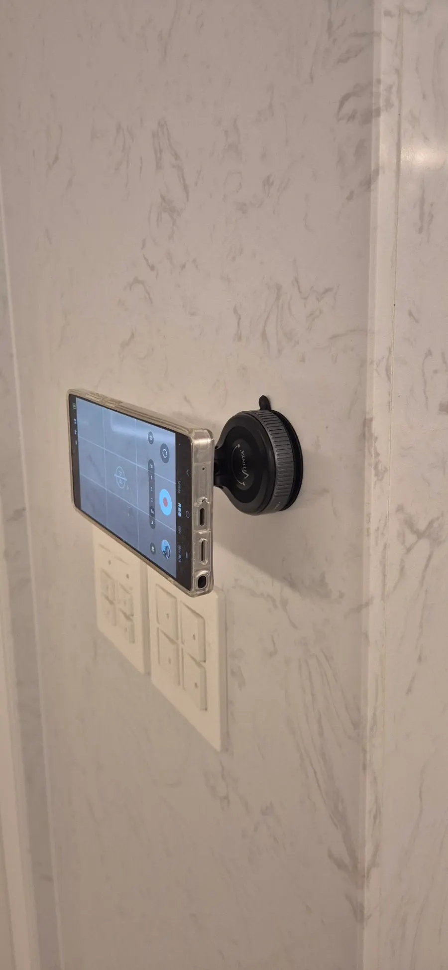 Preparing a phone mount for a rental car with Apple Play included