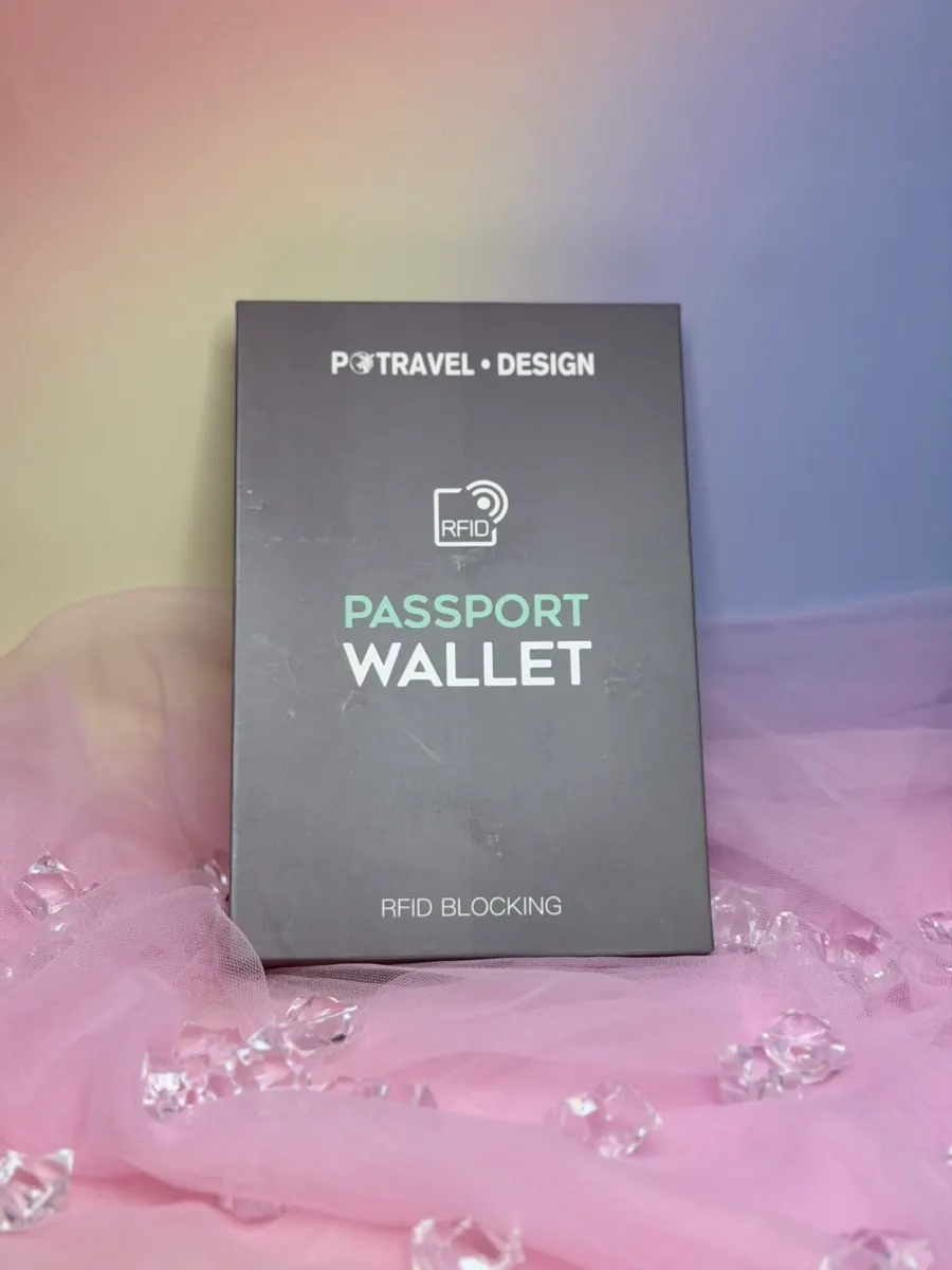 RFID passport bag prepared before an international departure