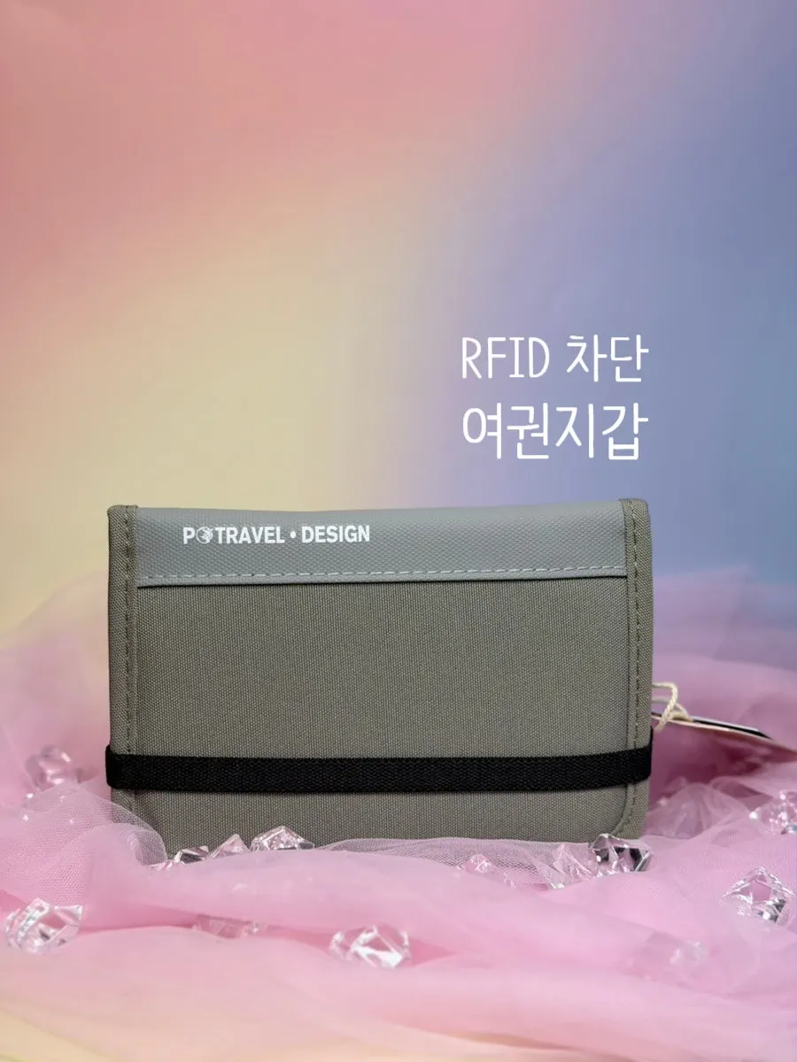 Passport bag with subdued colors and exterior