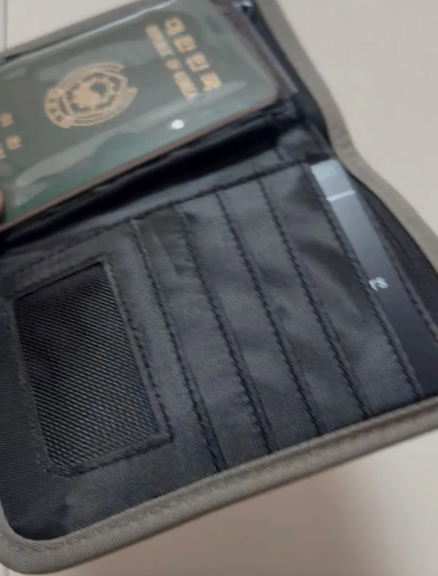 Passport bag used as a secondary travel bag