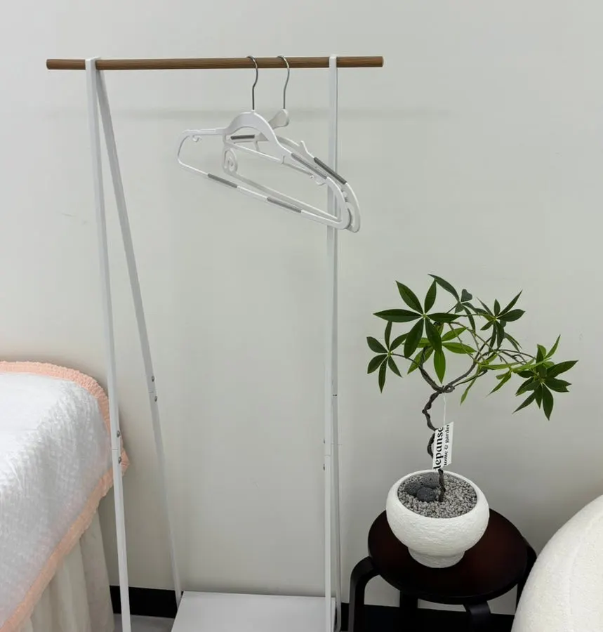 Space with a full-length mirror and coat hanger