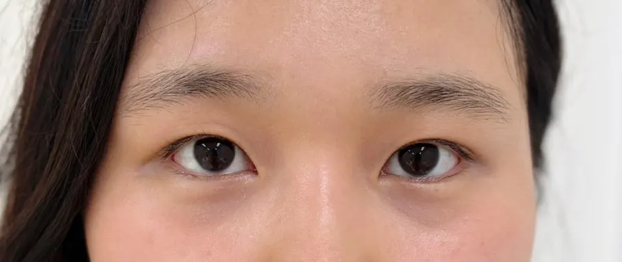 Lashes before the keratin ampoule perm