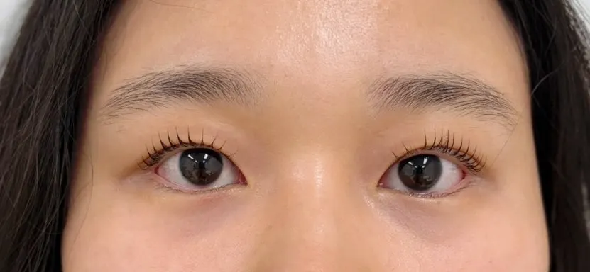 Lash curl after the keratin ampoule perm