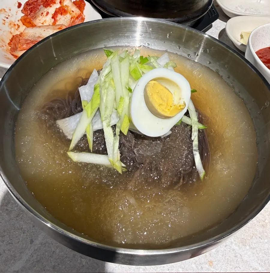 Mul naengmyeon ordered as the meal finish at Risan