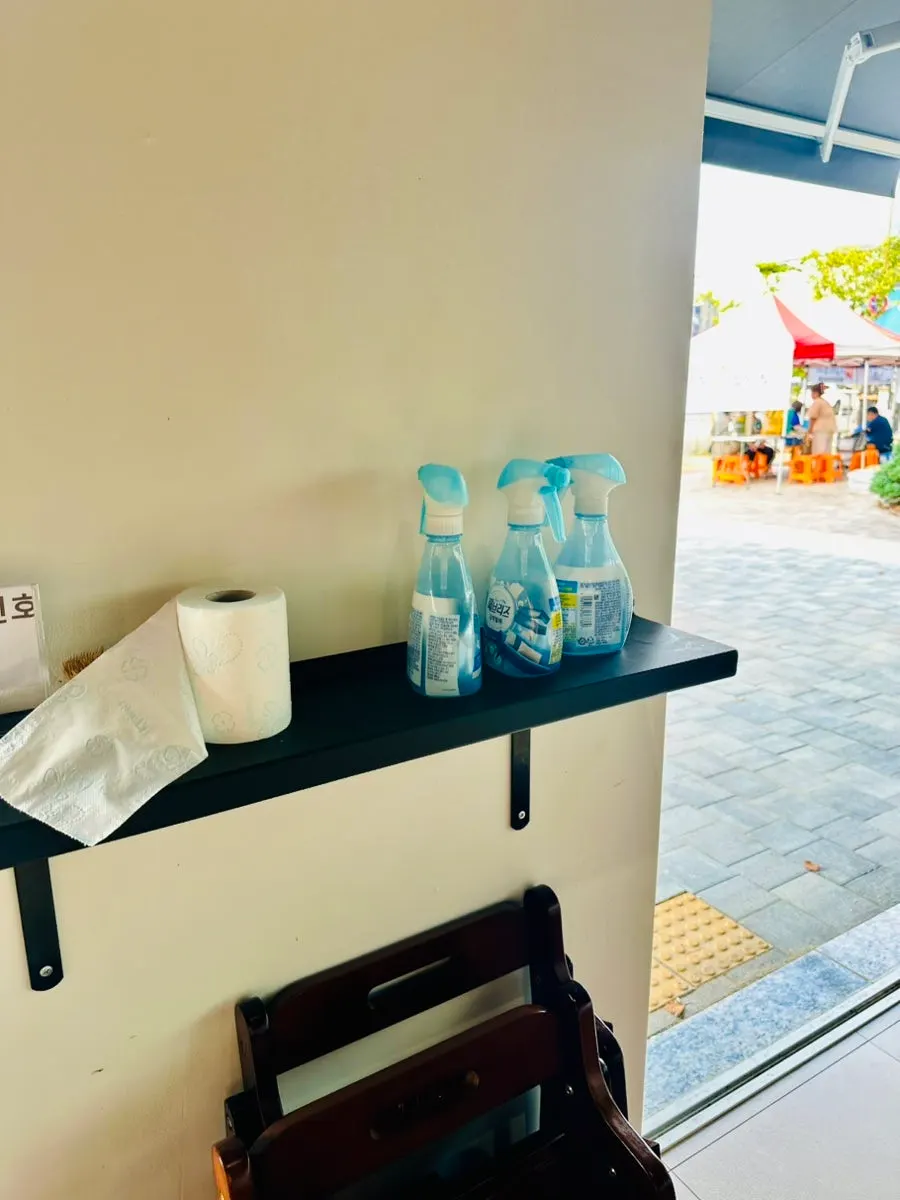 식사 마무리 무렵 리산 상차림