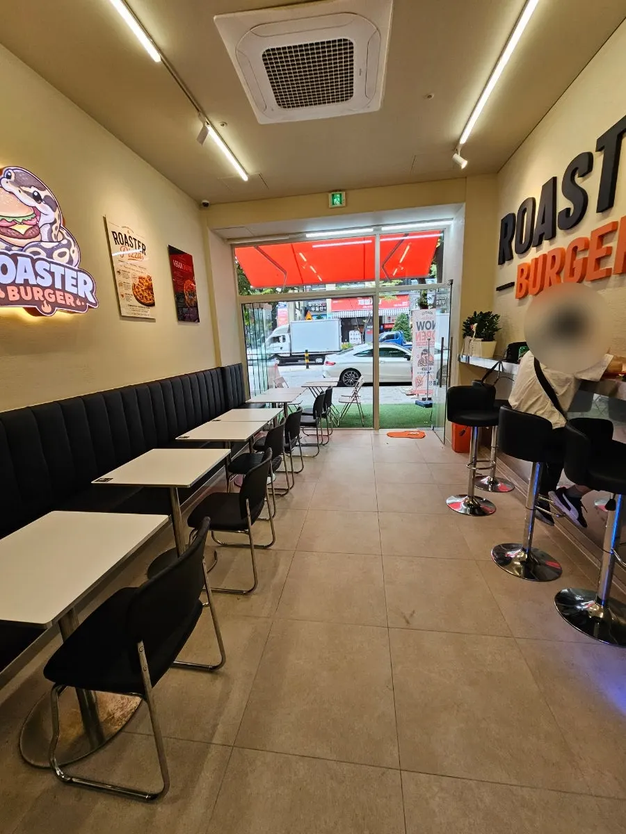 Interior view of Roaster Burger