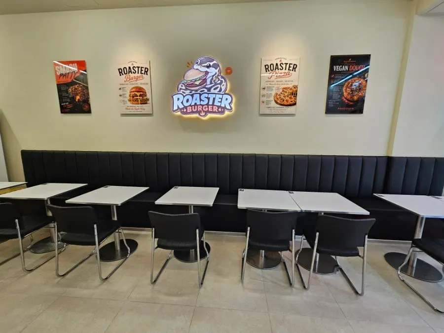 Dining hall with customers eating