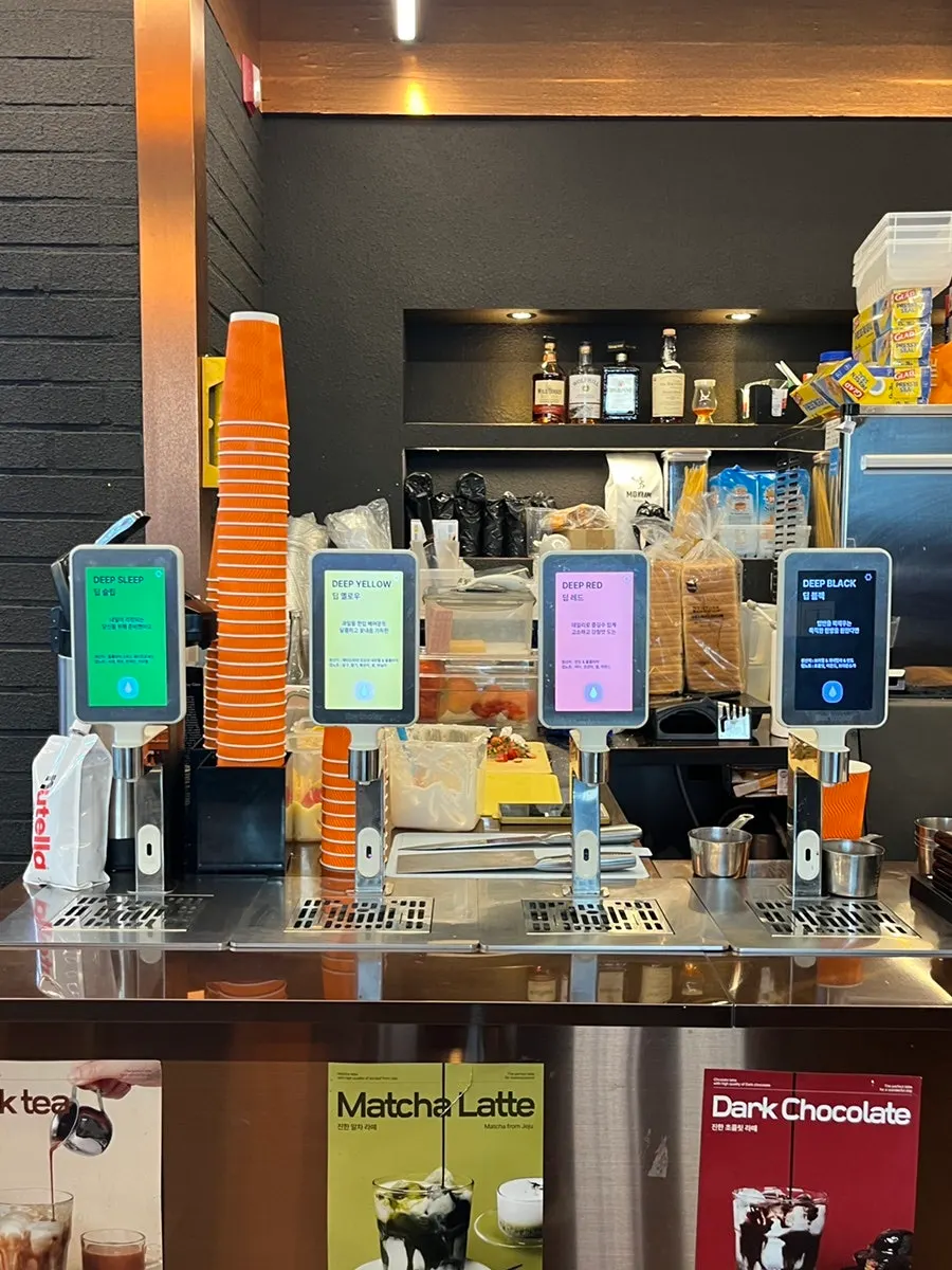 Display of various coffee beans