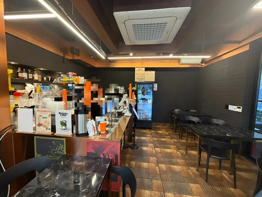 Interior with large tables