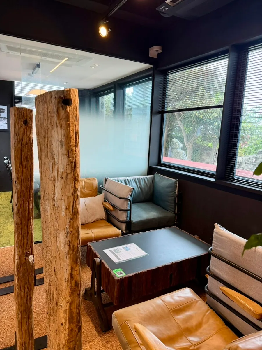 1st floor space with unique furniture