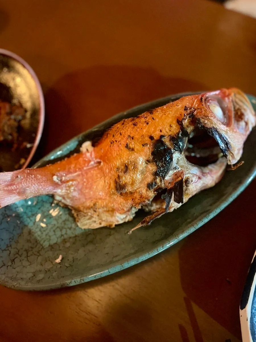 ロバタソブの金目鯛炉端焼き