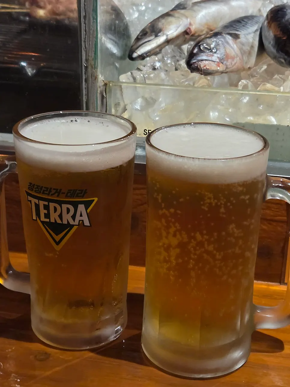 A cold glass of draft beer