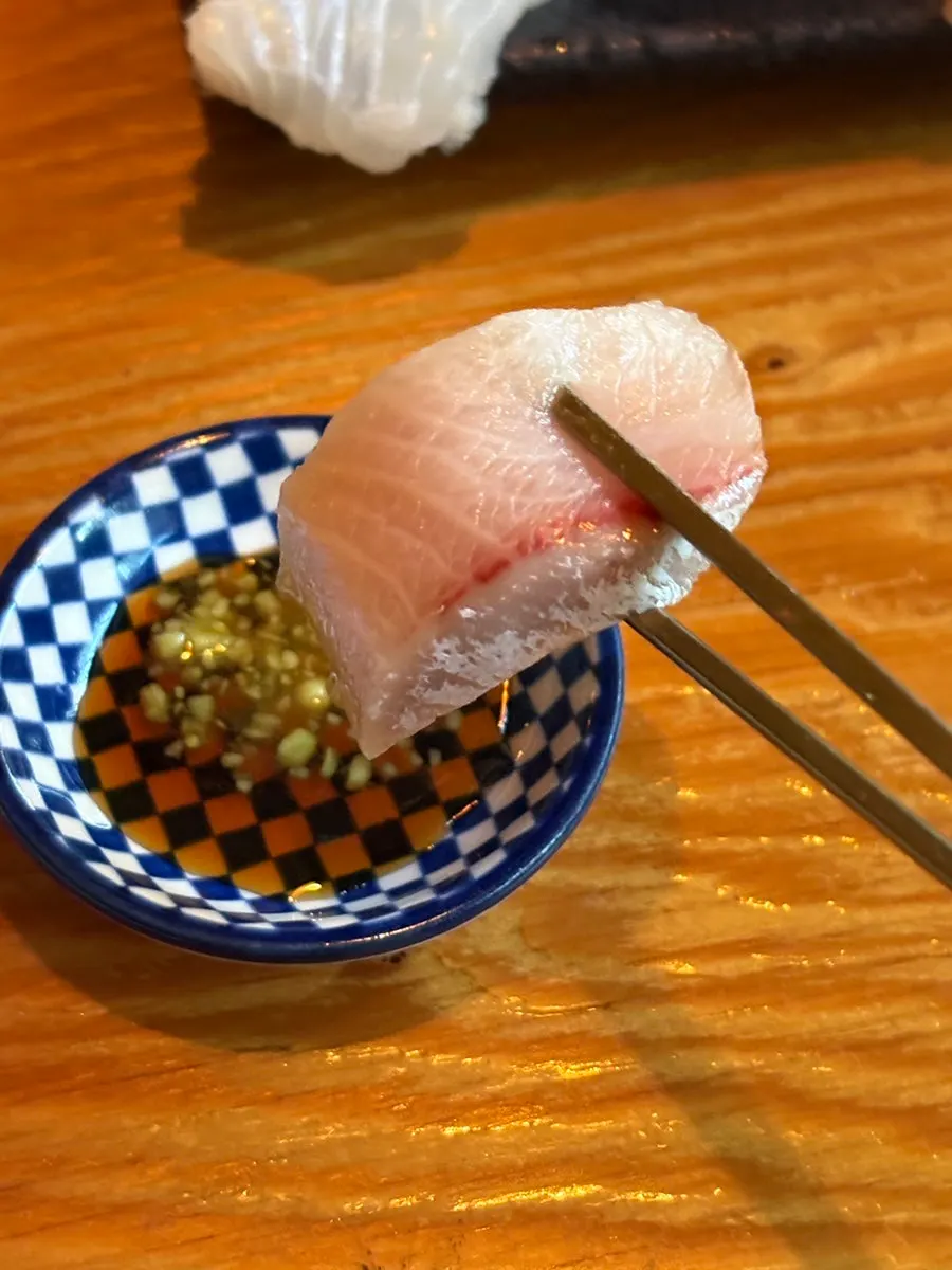 Sashimi selection including mullet and octopus
