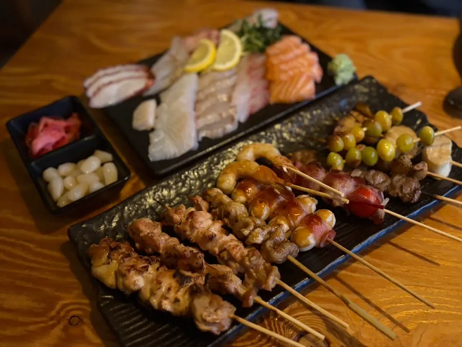 A plate of sashimi at Robatayaki Sodam