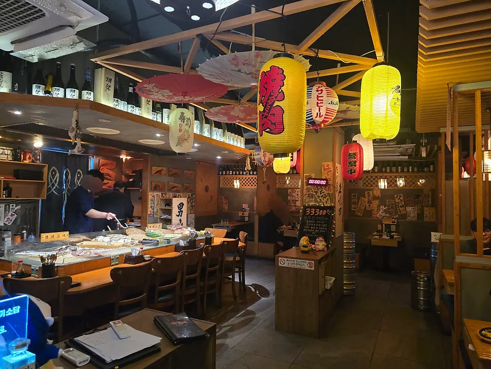 九老デジタル団地の居酒屋ロバタヤキソダムの内装