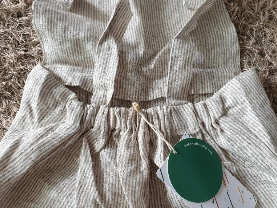 Baby overalls that appear long