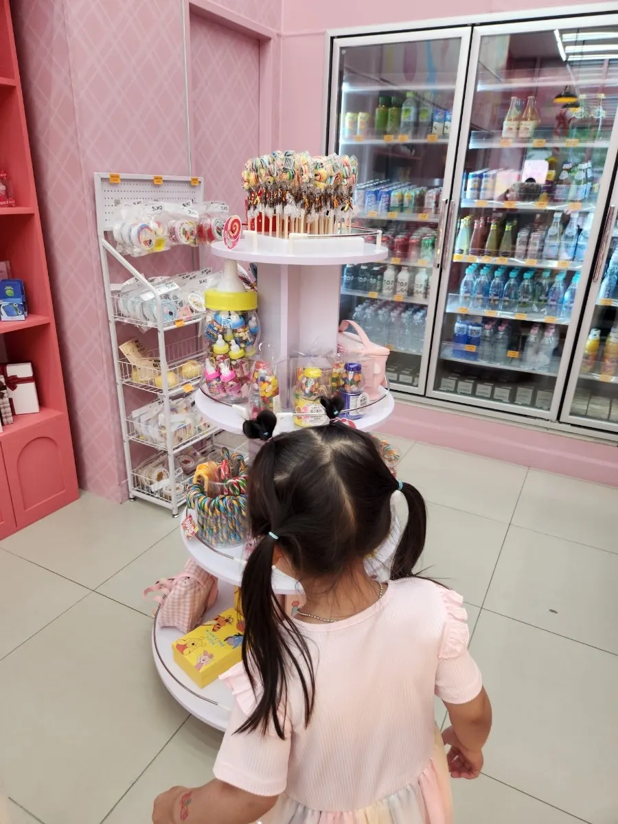 Interior of Rolly Polly packed with snacks