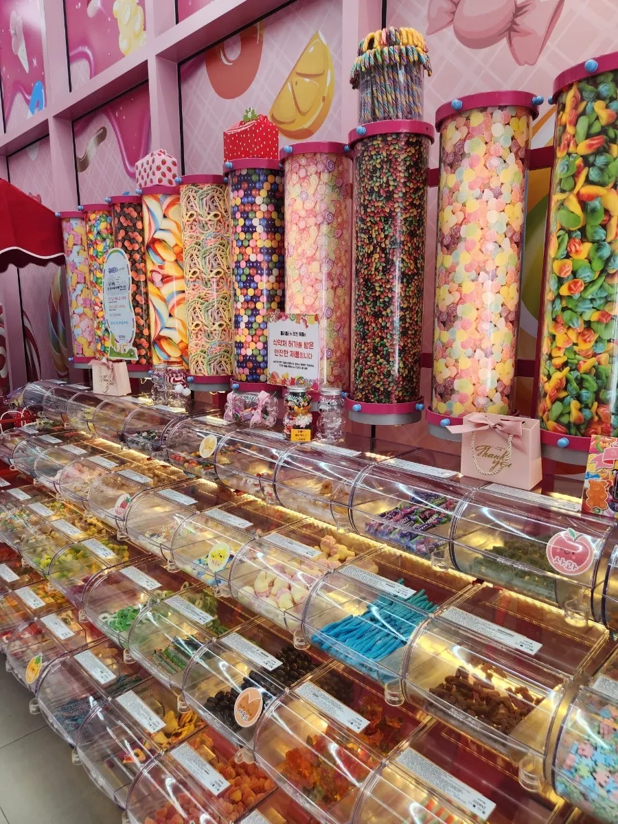 A child browsing the snack displays