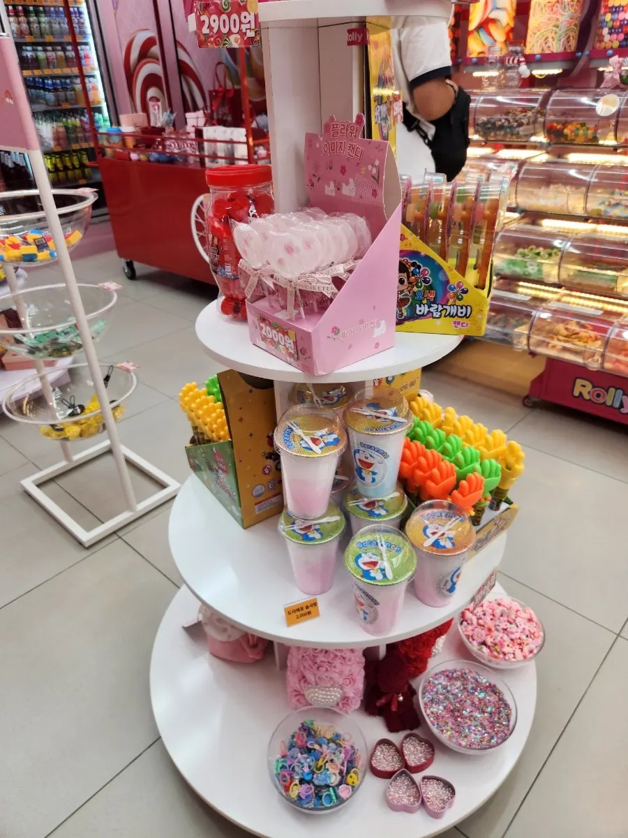 Pick-and-mix corner with candy and marshmallows