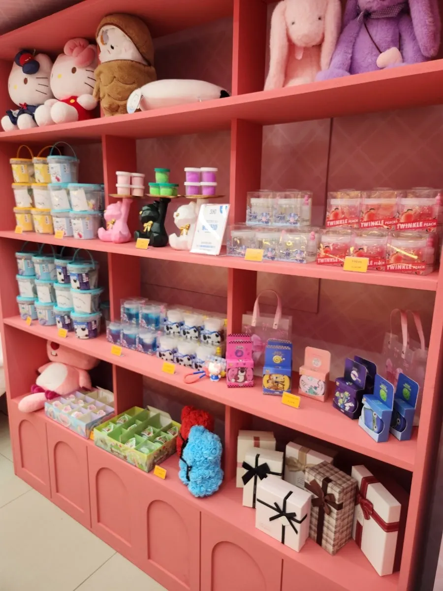Display of trendy squishy toys