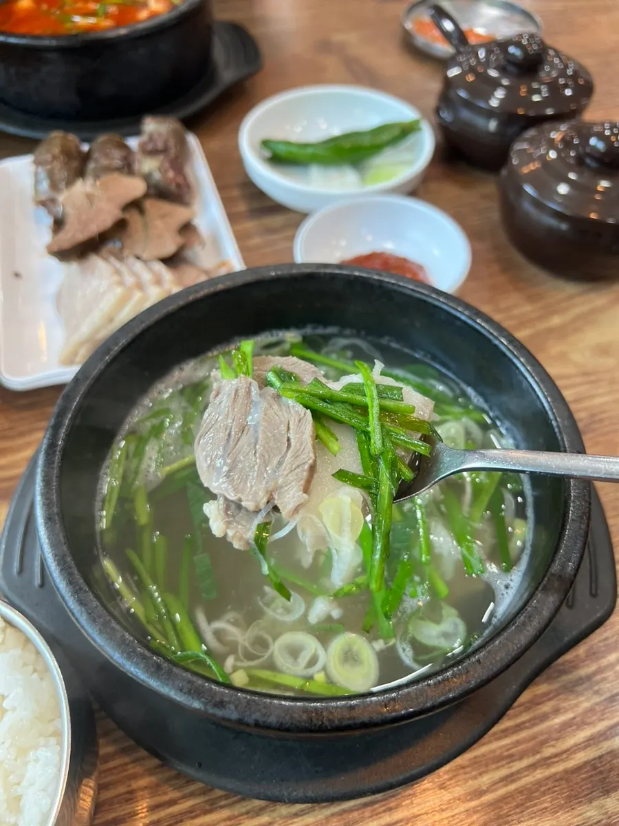 Clear pork soup loaded with meat