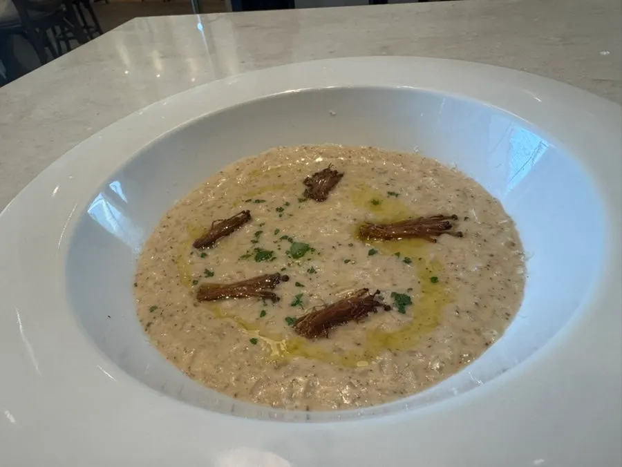 Complimentary kids' mushroom cream risotto