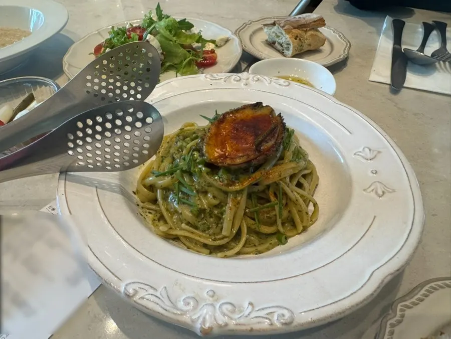 Abalone gaejang pasta ordered on the first visit