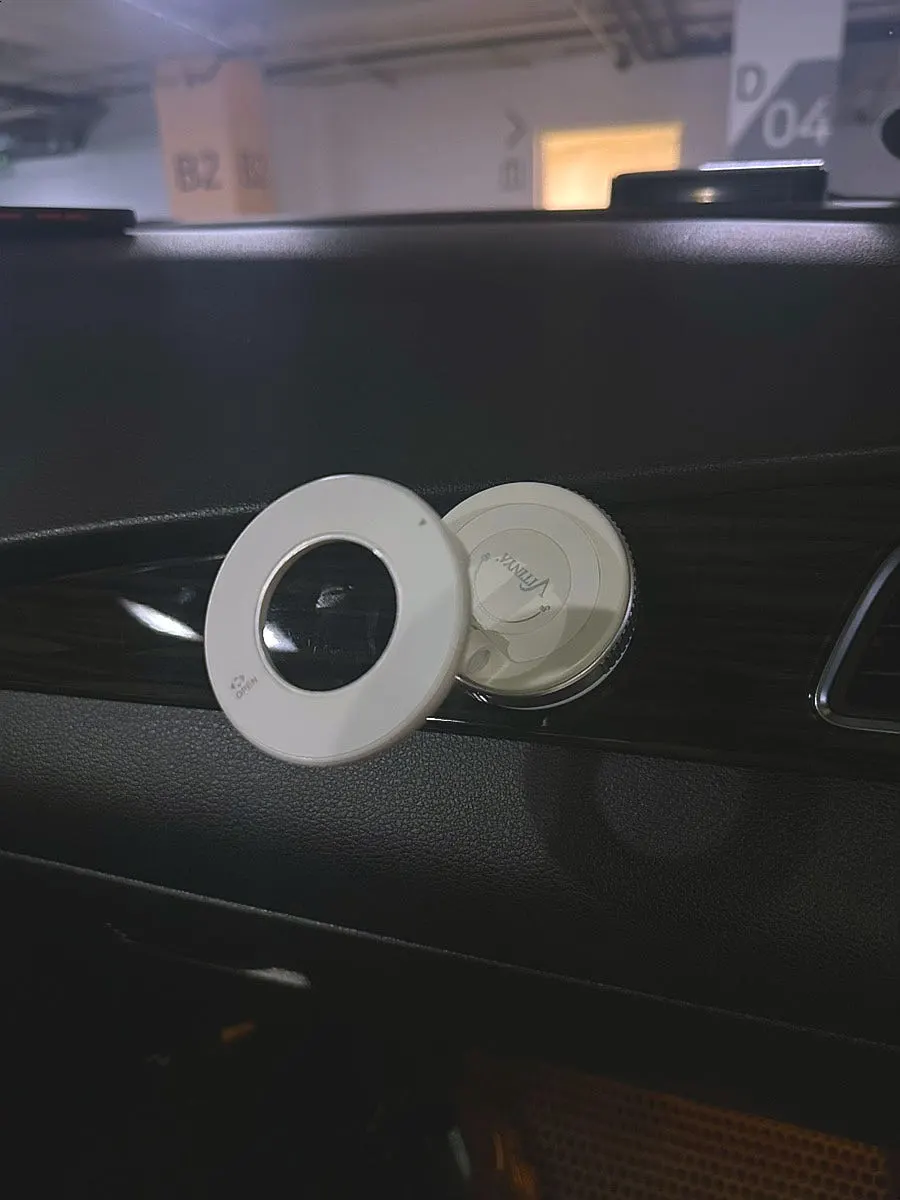 Suction car phone holder installed in a vehicle