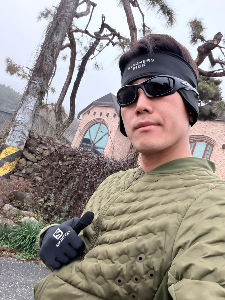 Ear warmers with a sunglasses holder feature