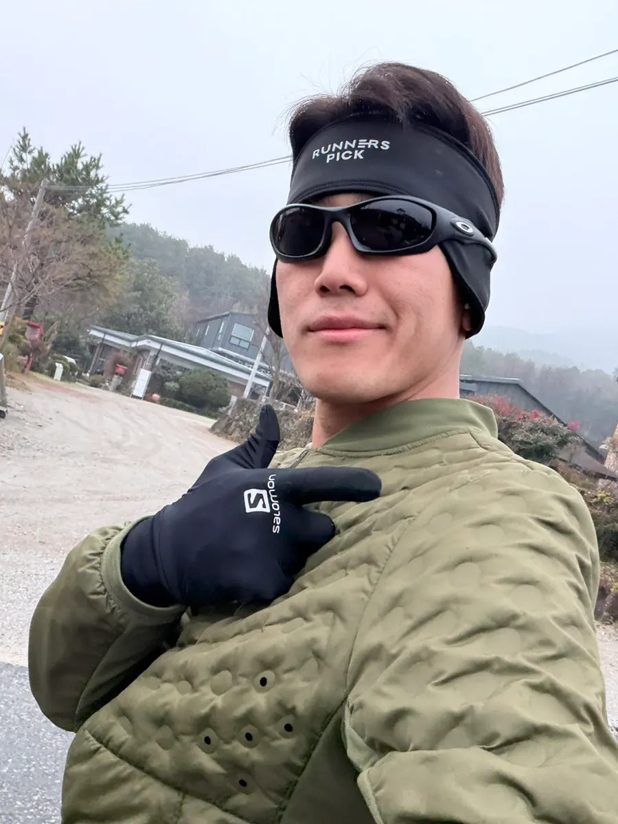 Ear warmers worn with sunglasses