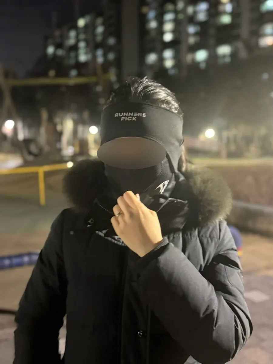 러닝 귀마개 측면 착용 모습