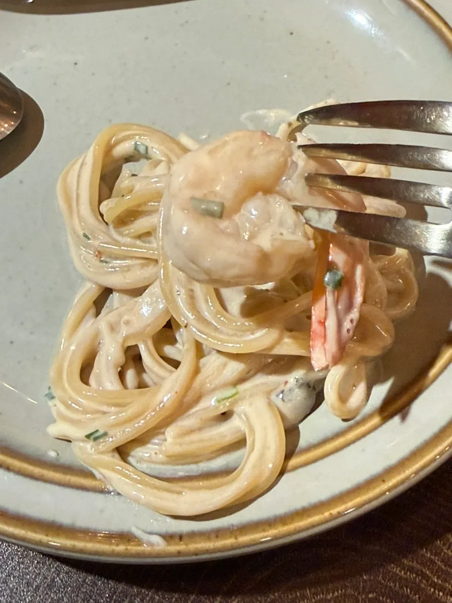 Toowoomba pasta noodles lifted with a fork