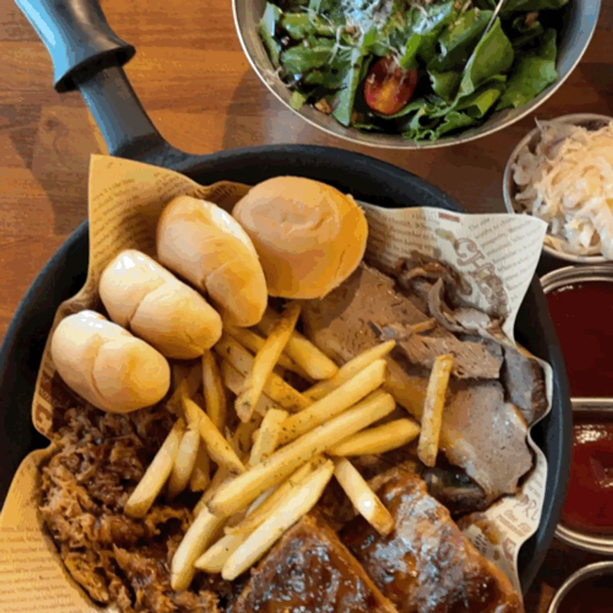 BBQ spread at Rustic Smoke House Yongin Yangji Branch